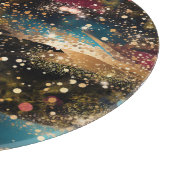 Kosmisches Goldstaub-All-Over-Print-Schürze Schneidebrett (Ecke)