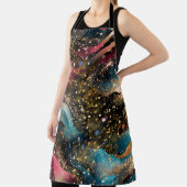 Kosmisches Goldstaub-All-Over-Print-Schürze Schürze (InSitu)