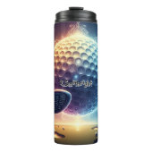 Kosmisches Golfspiel Thermosbecher (Vorderseite)