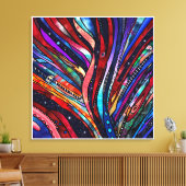 Kosmisches Groove-Gemälde auf Leinwand (Insitu (Wohnzimmer))
