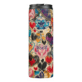 Kosmisches Herz Graffiti-Liebe-Thermobecher Thermosbecher (Rückseite)