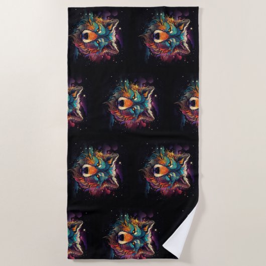 Kosmisches Howl Strandtuch (Vorderseite)