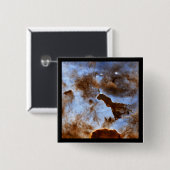 Kosmisches Ice Celestial Space Foto Button (Vorne & Hinten)