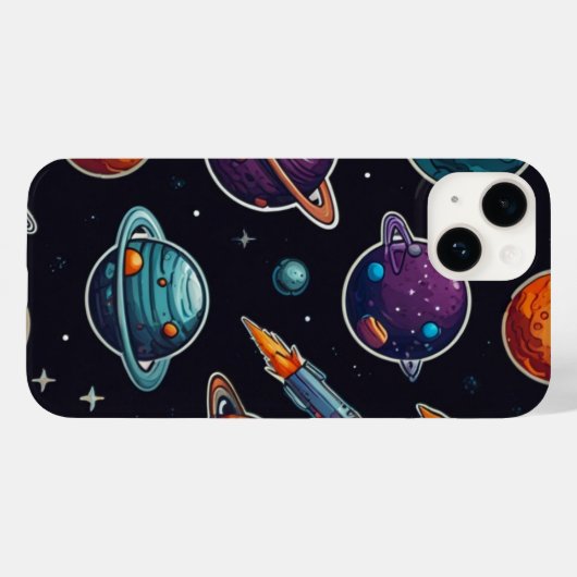 Kosmisches iPhone Case: Raum-Themed Phone Cover (Rückseite (Horizontal))