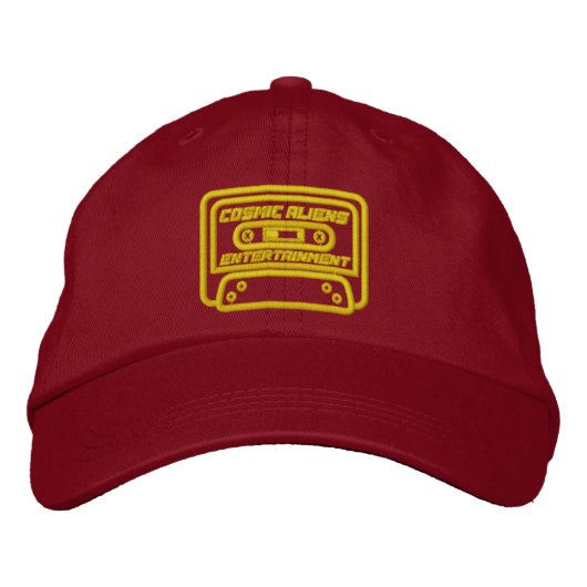 Kosmisches Kassetten-Dad-Hat Bestickte Baseballkappe (Vorderseite)