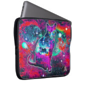 Kosmisches Katzen-Delta-Elektronenpaket Laptopschutzhülle (Vorne Rechts)
