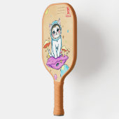 Kosmisches Katzenpaddel Pickleball Schläger (Links)