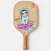 Kosmisches Katzenpaddel Pickleball Schläger (Rückseite)