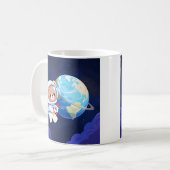 Kosmisches Kuschel-Astronaut-Bär Kaffeetasse (Vorderseite Links)