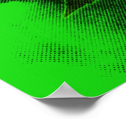 Kosmisches Leaf: Neon Dreamscape Poster (Ecke)