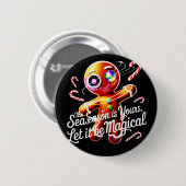 Kosmisches Lebkuchen-Anstecknadel-Set Magischer Ur Button (Vorne & Hinten)