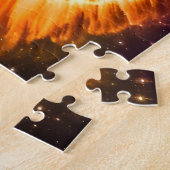 Kosmisches Lila Auge im Himmel des Fun Space Puzzle (Seite)