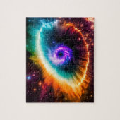 Kosmisches Lila Auge im nächtlichen Himmel des Wel Puzzle (Vertikal)