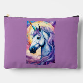 Kosmisches Lila Einhorn Zubehörtasche (Vorderseite)