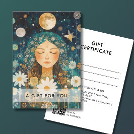 Kosmisches Mädchen Boho Mond QR-Code-Geschenkgutsc