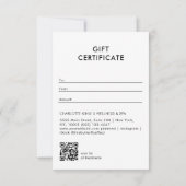 Kosmisches Mädchen Boho Mond QR-Code-Geschenkgutsc (Rückseite)