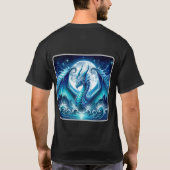 Kosmisches Meer-Drache Basic Dark T-Shirt (Rückseite)