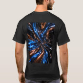 Kosmisches Metall-Vortex 3D T-Shirt (Rückseite)