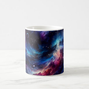 Kosmisches Nebel-Wasserfarben-Weltraum-Galaxie-Ker Kaffeetasse