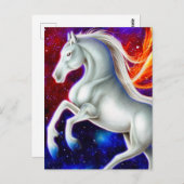 Kosmisches Pferd Postkarte (Vorne/Hinten)