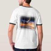 Kosmisches Planetenhorizon Basic Ringel T-Shirt (Schwarz voll)