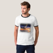 Kosmisches Planetenhorizon Basic Ringel T-Shirt (Vorne ganz)