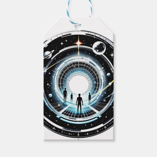 Kosmisches Portal Geschenkanhänger (Vorderseite)
