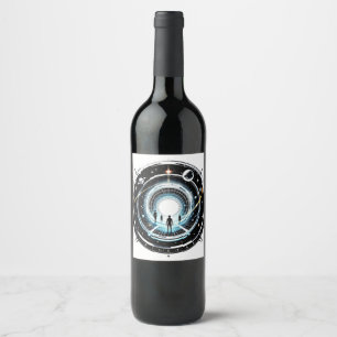 Kosmisches Portal Weinetikett