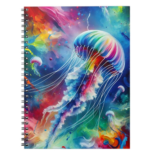 Kosmisches Quallen-Drift-Notizbuch Notizblock (Vorderseite)