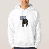 Kosmisches Ram-Zodiak-Sweatshirt – Mutiger Widder Hoodie (Vorderseite)