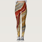 Kosmisches Rotes Universum für Weltraumliebhaber Leggings (Vorderseite)