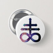 Kosmisches Satanisches Kreuz Button (Vorne & Hinten)