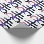 Kosmisches satanisches Kreuz Geschenkpapier (Ecke)