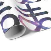 Kosmisches satanisches Kreuz Geschenkpapier (Rolleneckpunkt)