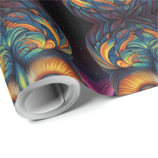 Kosmisches Schaf der Weisheit Geschenkpapier (Rolleneckpunkt)