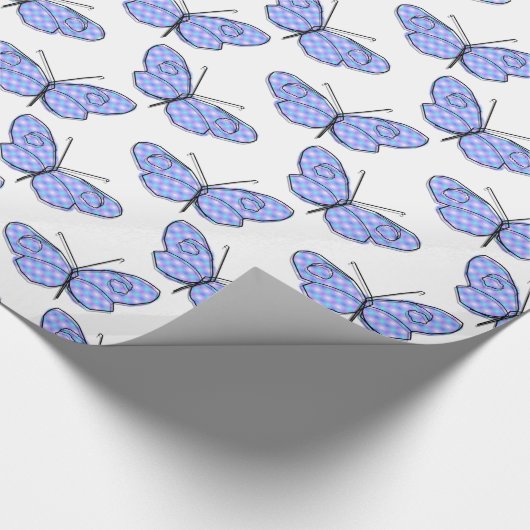 Kosmisches Schmetterlingsmuster Geschenkpapier (Ecke)