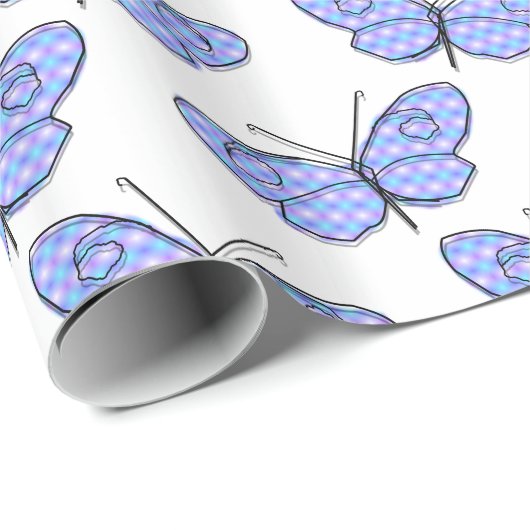 Kosmisches Schmetterlingsmuster Geschenkpapier (Rolleneckpunkt)