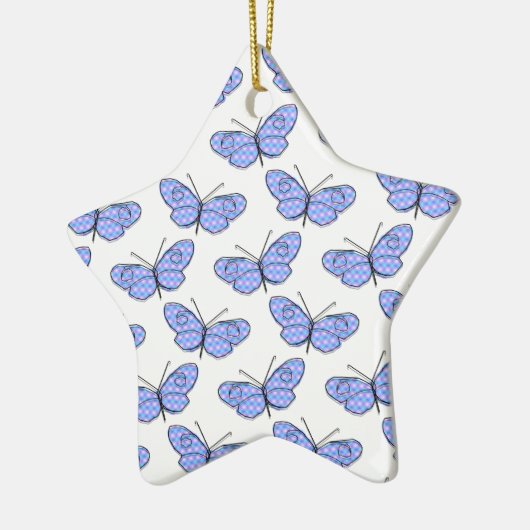 Kosmisches Schmetterlingsmuster Keramikornament (Links)
