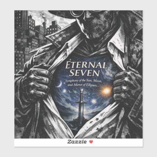 Kosmisches Schwert Fantasy Vinyl-Aufkleber Aufkleber (Blatt)