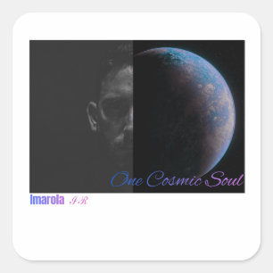 Kosmisches Seelen-Sticker, Galaxie Universum Himme Quadratischer Aufkleber