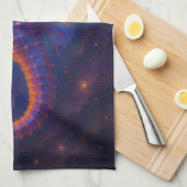 kosmisches Seepferd Geschirrtuch (Viertel Falte)