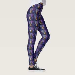 Kosmisches Sentinel: Meerkat unter dem Vollmond Leggings