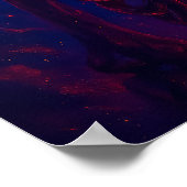 Kosmisches Skelett mit Fiery Energy Galaxy Fantasy Poster (Ecke)