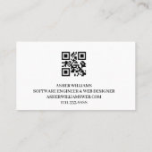 Kosmisches Software-Engineer-Tech-QR-Code-Geschäft Visitenkarte (Rückseite)