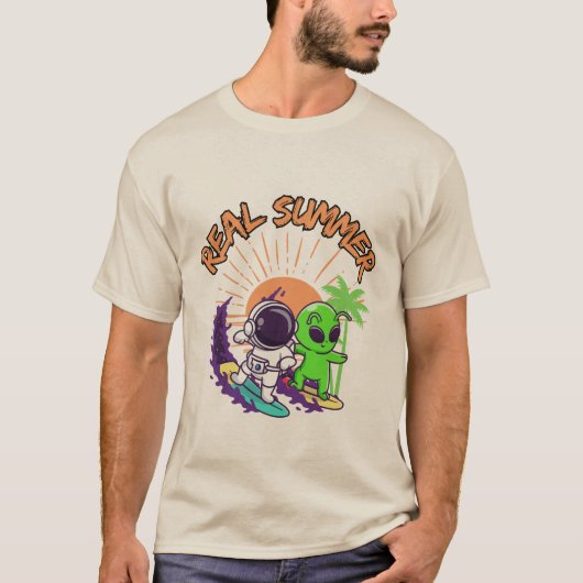 Kosmisches Sommerabenteuer T-Shirt (Vorderseite)
