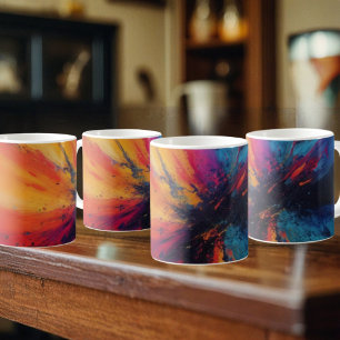 Kosmisches Spritzkunst-Handwerk-Tasse Kaffeetasse
