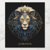 Kosmisches Sternzeichen Sternzeichen Astrologie Sy Weinetikett (Einzelnes Label)