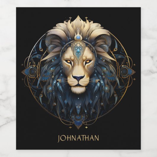 Kosmisches Sternzeichen Sternzeichen Astrologie Sy Weinetikett (Einzelnes Label)