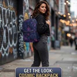 Kosmisches Streetwear Himmelsastrologie-Rucksack Bedruckter Rucksack