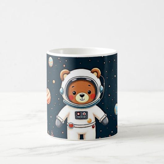Kosmisches Teddy-Abenteuer Kaffeetasse (Mittel)
